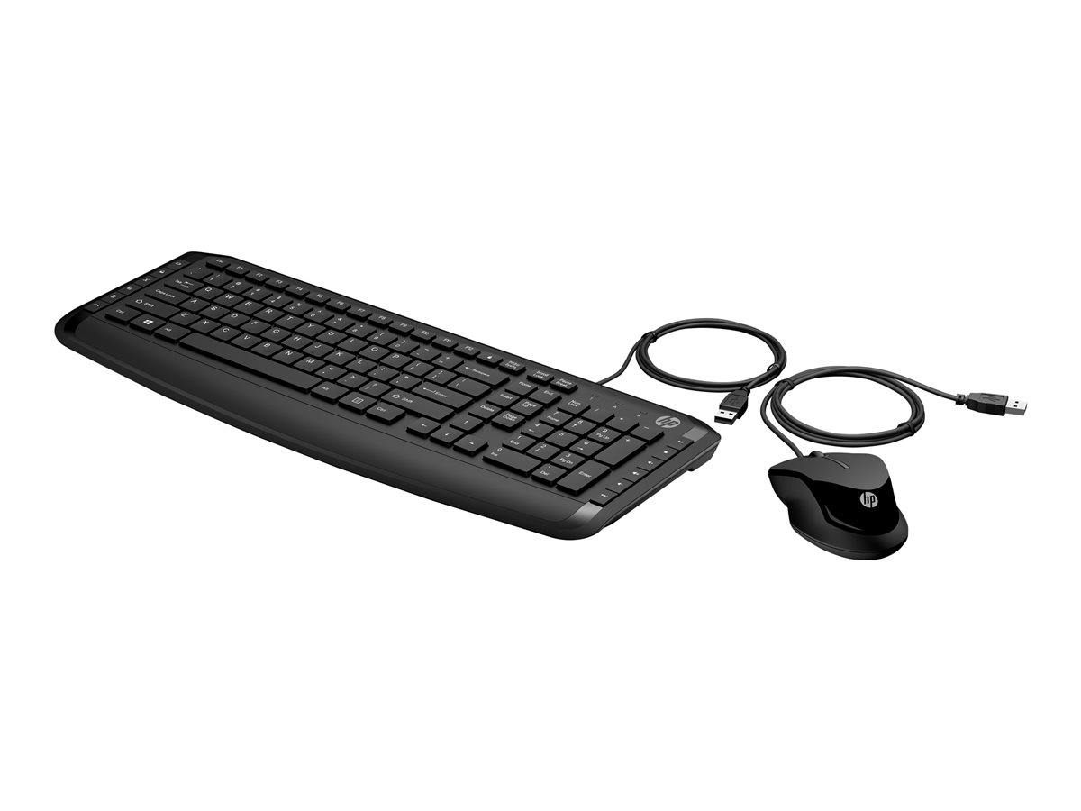 HP Pavilion 200 - juego de teclado y ratón - inglés - negro