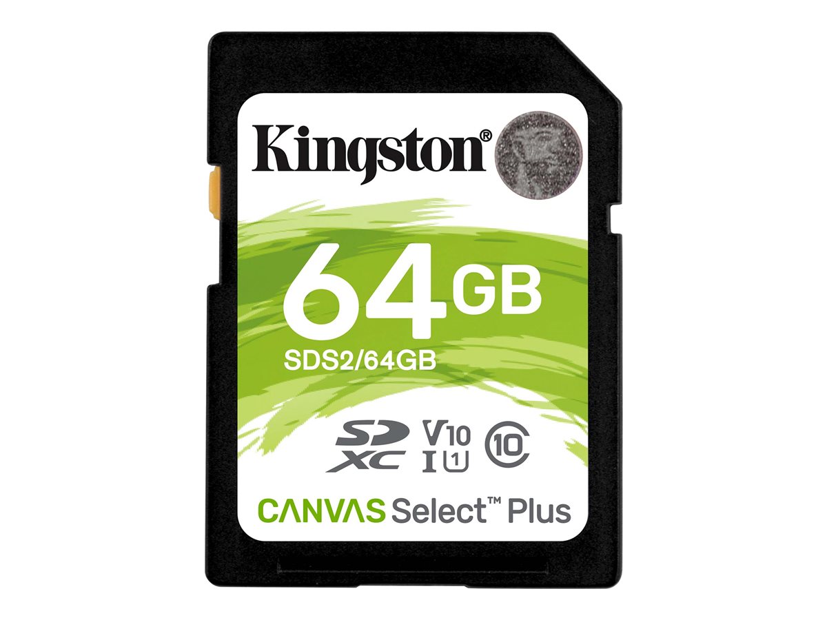 Kingston Canvas Select Plus - tarjeta de memoria flash - 64GB - SDXC UHS-I