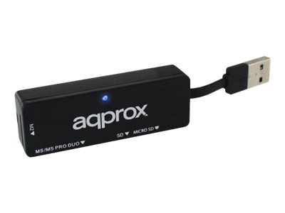 Approx APPCR01B lector de tarjeta Negro USB 2.0