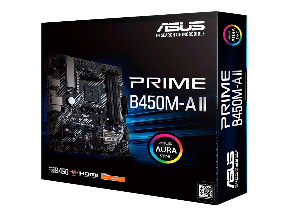 ASUS PRIME B450M-A II - placa base - micro ATX - Socket AM4 - AMD B450